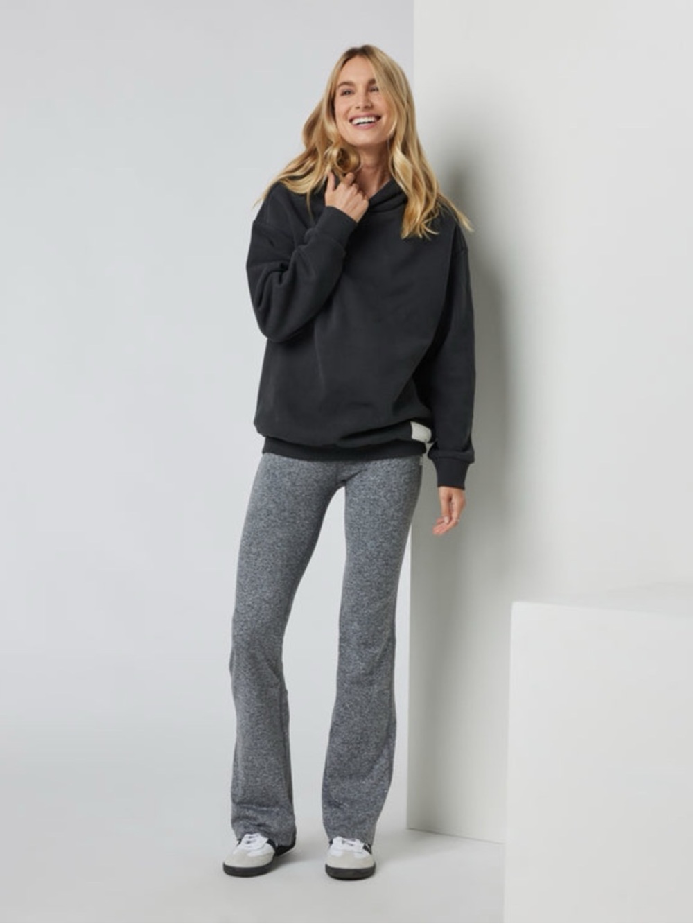 Vuori Black Sweatshirt with White Logo Patch